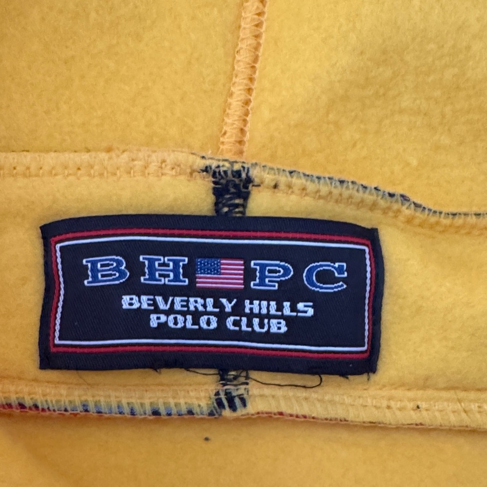 Beverly Hills Polo Club Yellow and Black Hoodie Sweater - Picture 2 of 6